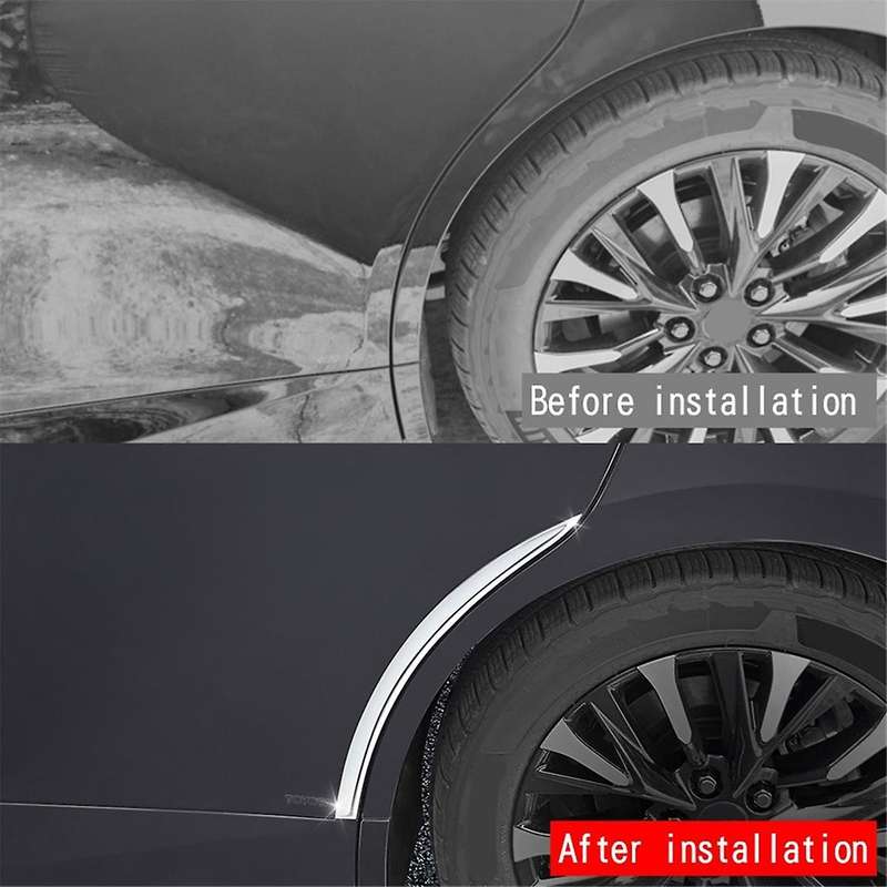 1pair Car Front Wheel Arch Trim Wheel Eyebrow Trim for Alphard 40 Series 2023+ Car Accessories