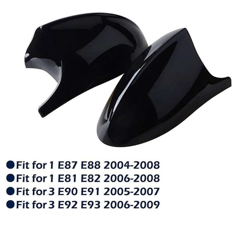1pair Car Glossy Black Cow Corner Rear View Mirror for 1 3 Series E81 E87 E90 E92 2004 2005 2006 20