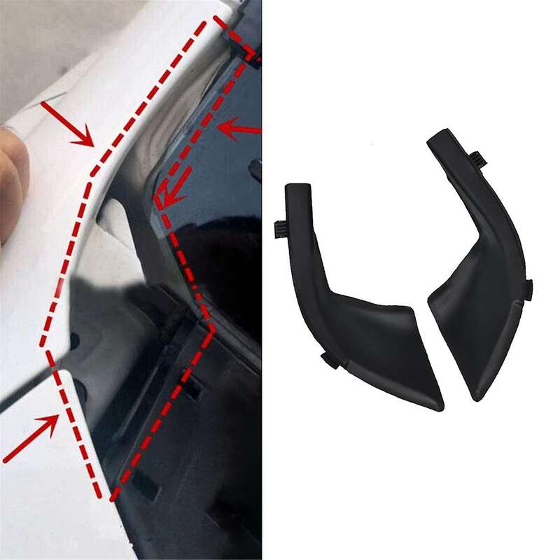 1Pair Car Front Windshield Wiper Plate Trim Cowl for Land Cruiser Prado LC150 2010-2017 53867-0G010