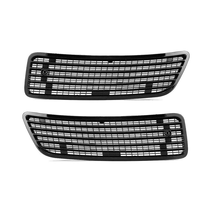1Pair Car Hood Upper Vent Grille Trim Cover Glossy Black for W221 W251 2007-2013 A2218800205 A221880