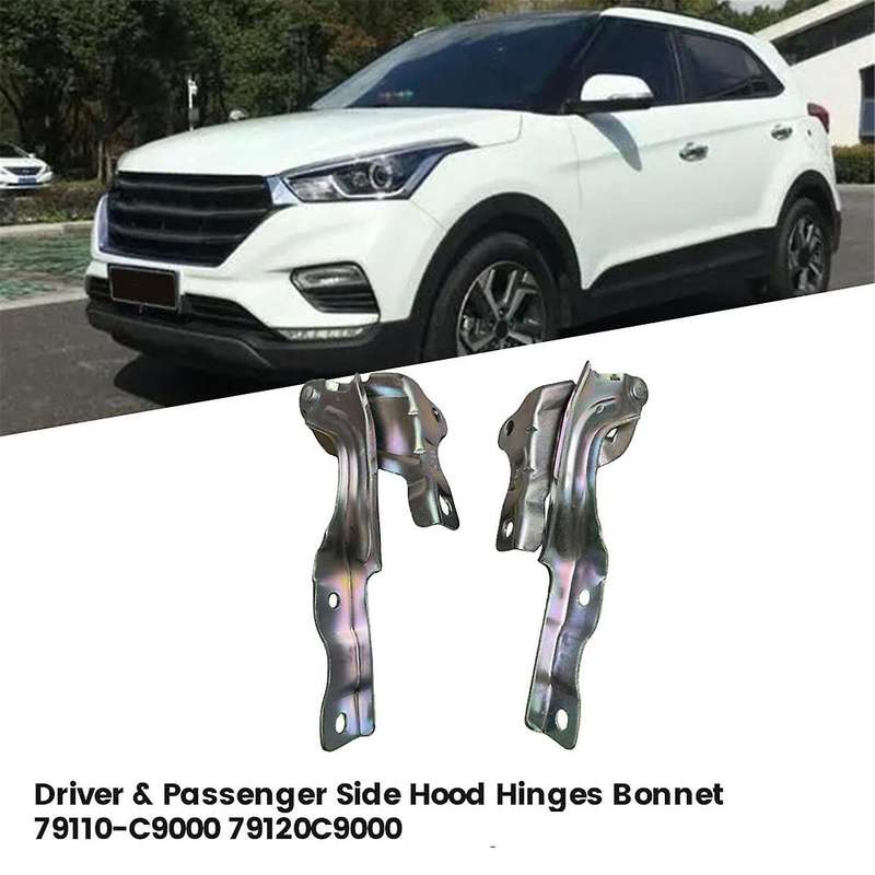 1Pair Car Hood Hinges Driver & Passenger Side 79110-C9000 79120C9000 for IX25 2014-2019 Engine Bonne
