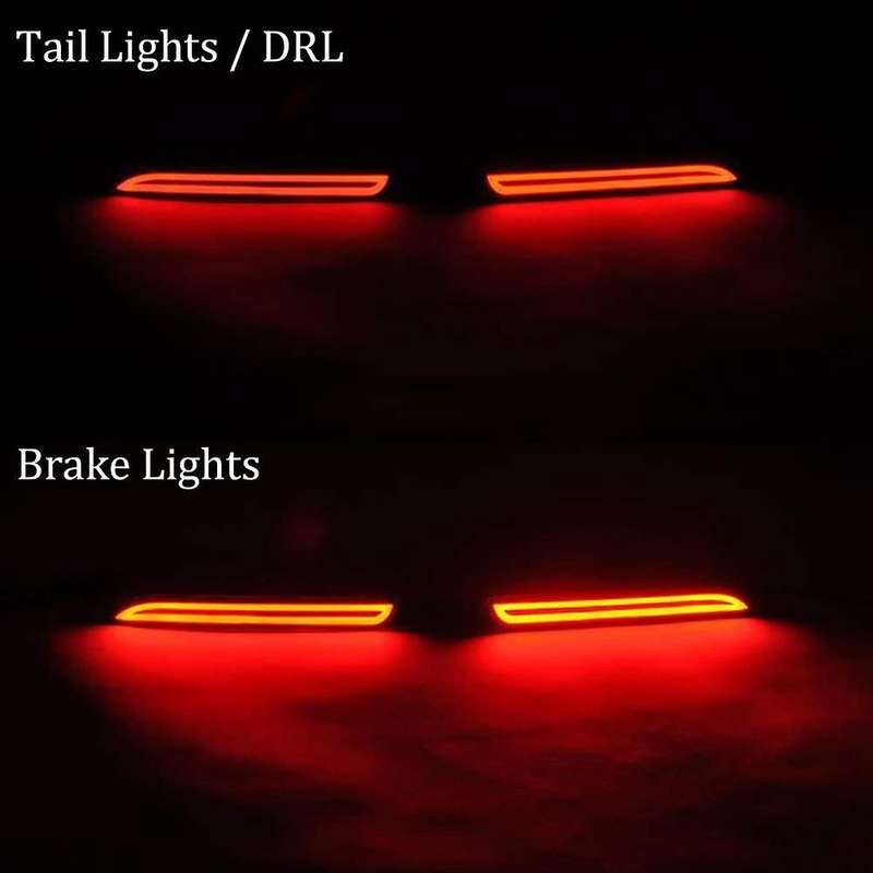 1Pair Car LED Rear Bumper Reflector Brake Lights Lamp for ///Sienna/Venza//