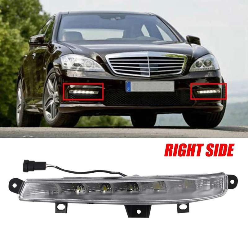 1pair Car Led Fog Lamps Drl Daytime Running Lights Assy for W221 S63 2007-2013 A2218201356 A22182014