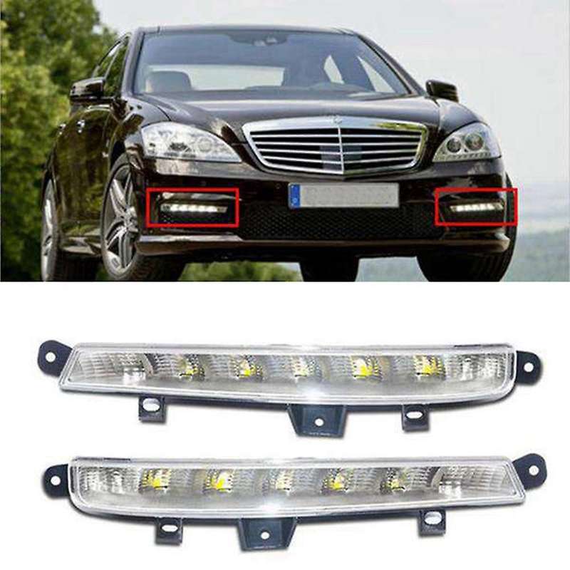 1pair Car Led Fog Lamps Drl Daytime Running Lights Assy for W221 S63 2007-2013 A2218201356 A22182014