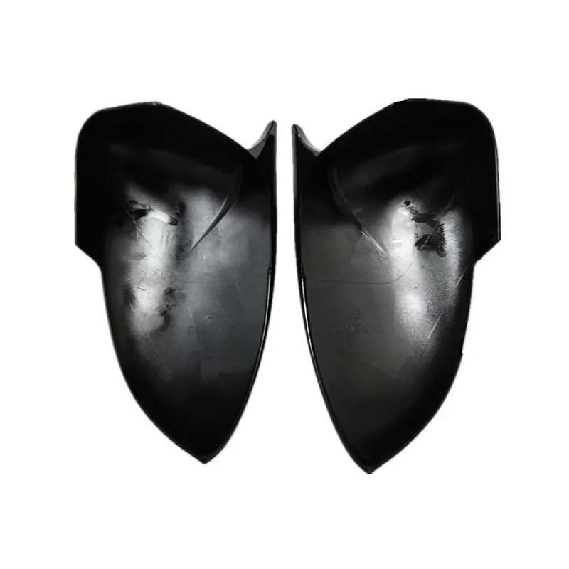 1Pair Car OX Horn Rear View Mirror Housing Trim Cover for 2011-2016 Glossy Black Side Door Mirror Sh