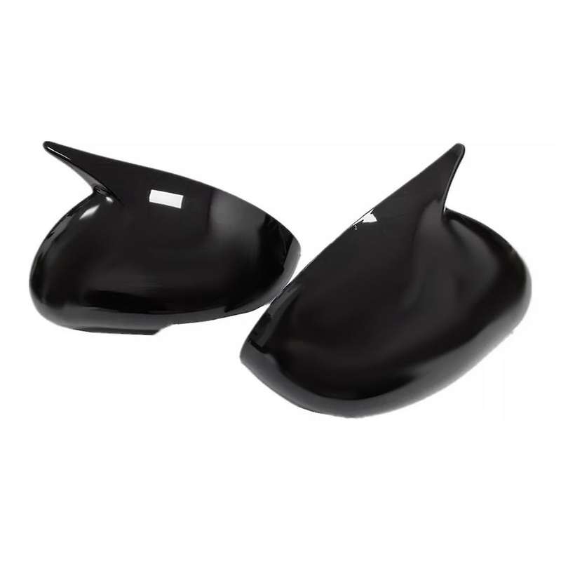 1Pair Car OX Horn Rear View Mirror Housing Trim Cover for 2011-2016 Glossy Black Side Door Mirror Sh