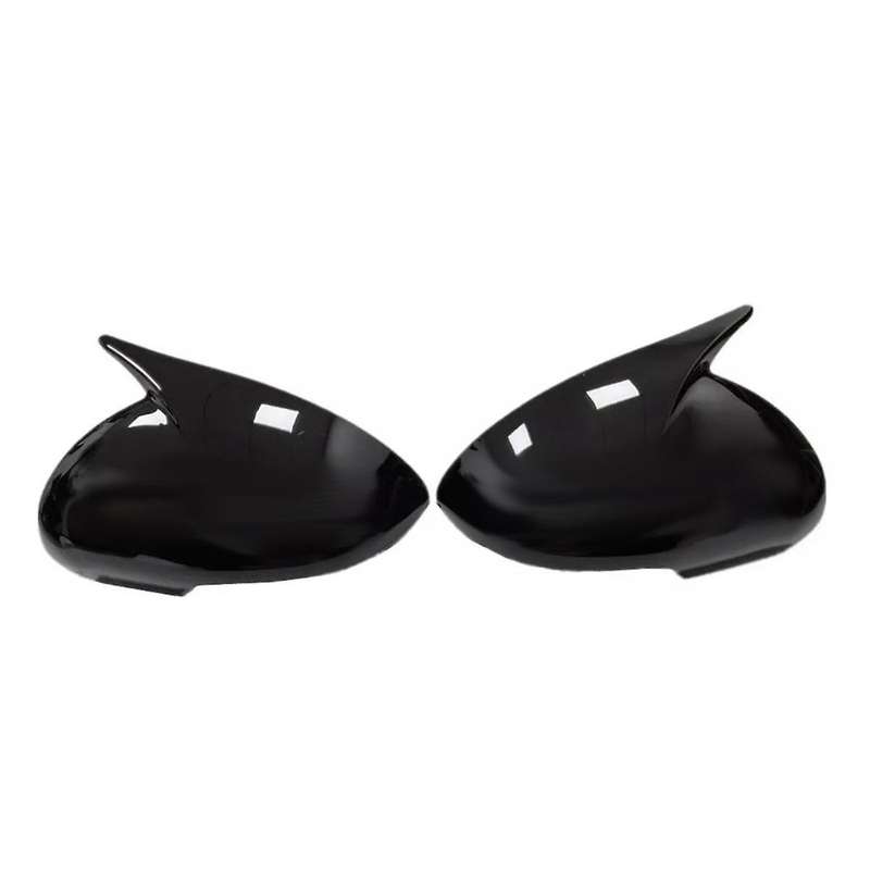 1Pair Car OX Horn Rear View Mirror Housing Trim Cover for 2011-2016 Glossy Black Side Door Mirror Sh
