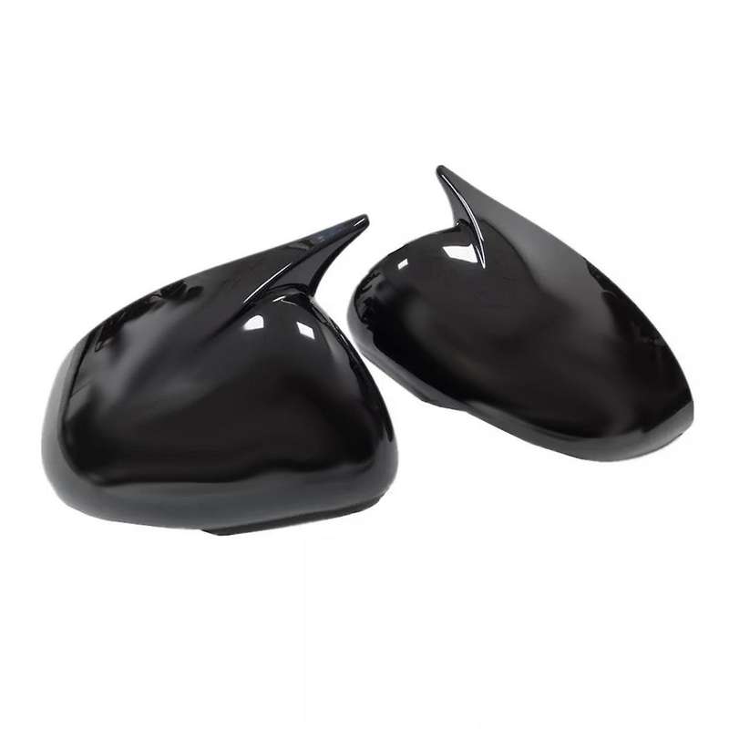 1Pair Car OX Horn Rear View Mirror Housing Trim Cover for 2011-2016 Glossy Black Side Door Mirror Sh