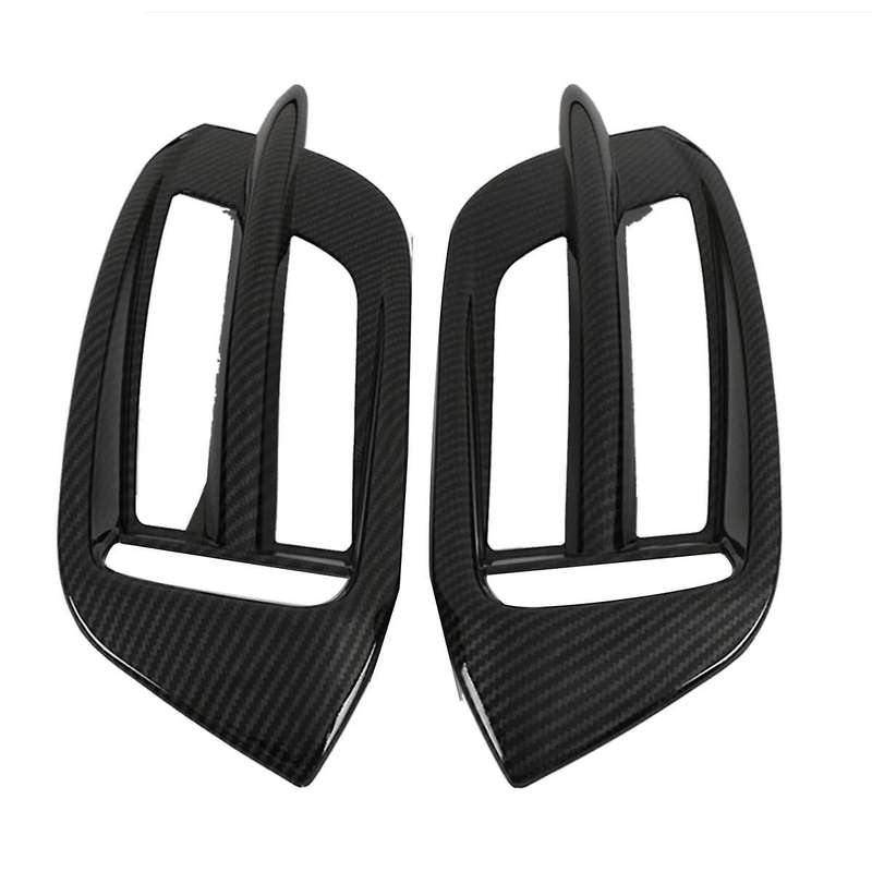 1pair Car Rear Bumper Fog Light Lamp Cover Trim for 10th 2016-2019 Abs Carbon Fiber Fog Lamp Frame
