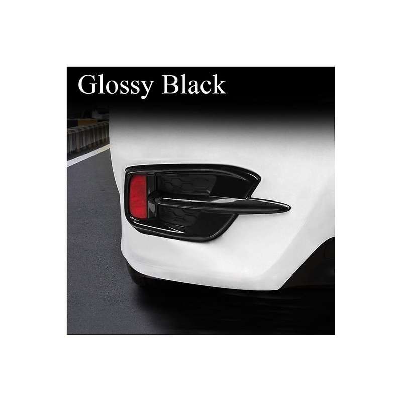 1pair Car Rear Bumper Fog Light Lamp Cover Trim for 10th 2016-2019 Abs Carbon Fiber Fog Lamp Frame