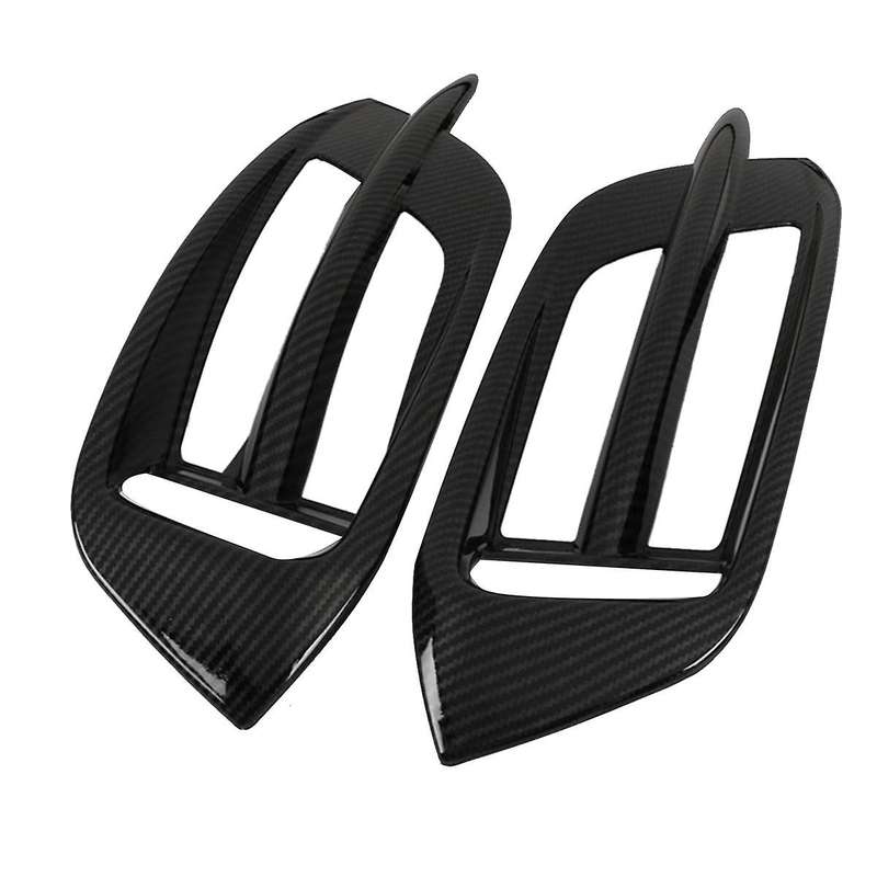1pair Car Rear Bumper Fog Light Lamp Cover Trim for 10th 2016-2019 Abs Carbon Fiber Fog Lamp Frame