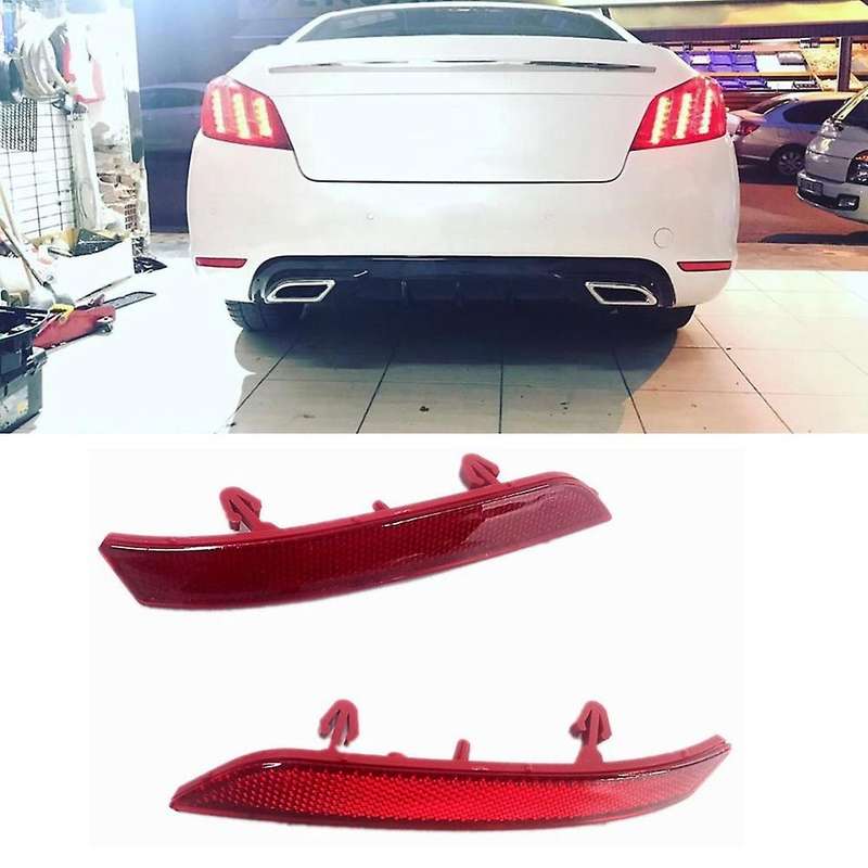 1pair Car Rear Bumper Fog Light Parking Warning Reflector Taillights Brake Lamp for 508 2011-2014