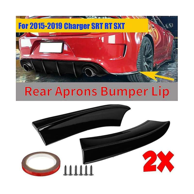 1pair Car Rear Bumper Lip Splitters for Charger Rt Sxt 2015+ Winglets Side Cover Diffuser Protector