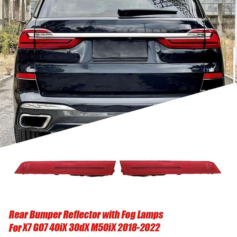 1pair Car Rear Bumper Reflector W/ Fog Light Lamp 63147442306 63147442307 for X7 G07 2018-2022 30dx