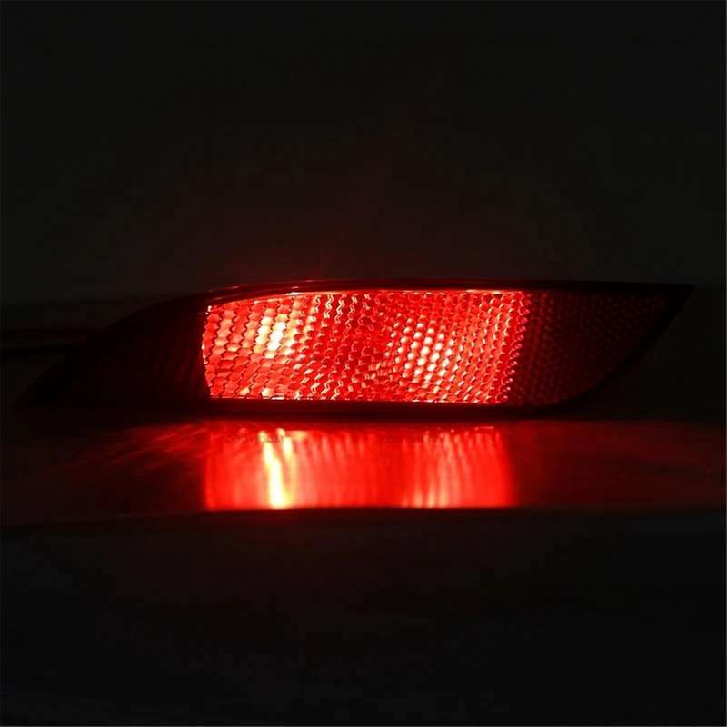 1pair Car Rear Bumper Warning Lamp Reflector Trim Strip for Focus Hatchback 2015-2018 Tail Reflector