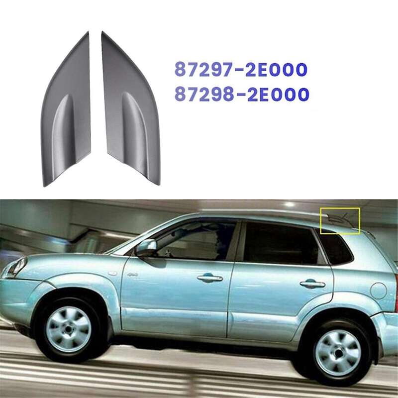 1Pair Car Rear Roof Luggage Rack Cover 87297-2E000 87298-2E000 for 2005-2009 Luggage Rack Trim Caps