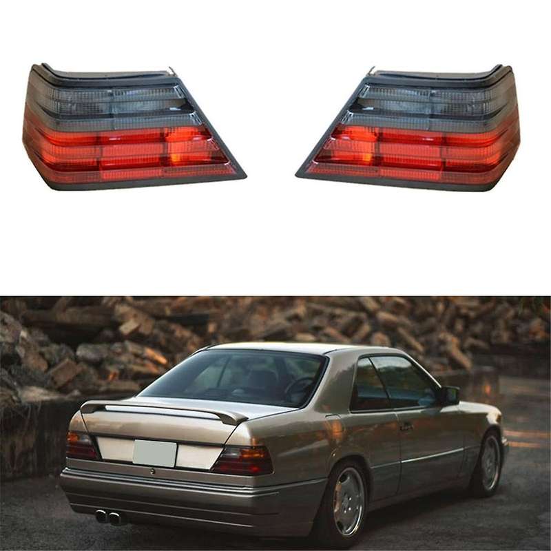 1Pair Car Rear Tail Light Lamp Red+Smoke for E-Class W124 E 180 E200 1986-1995 A1248206164 A1248204