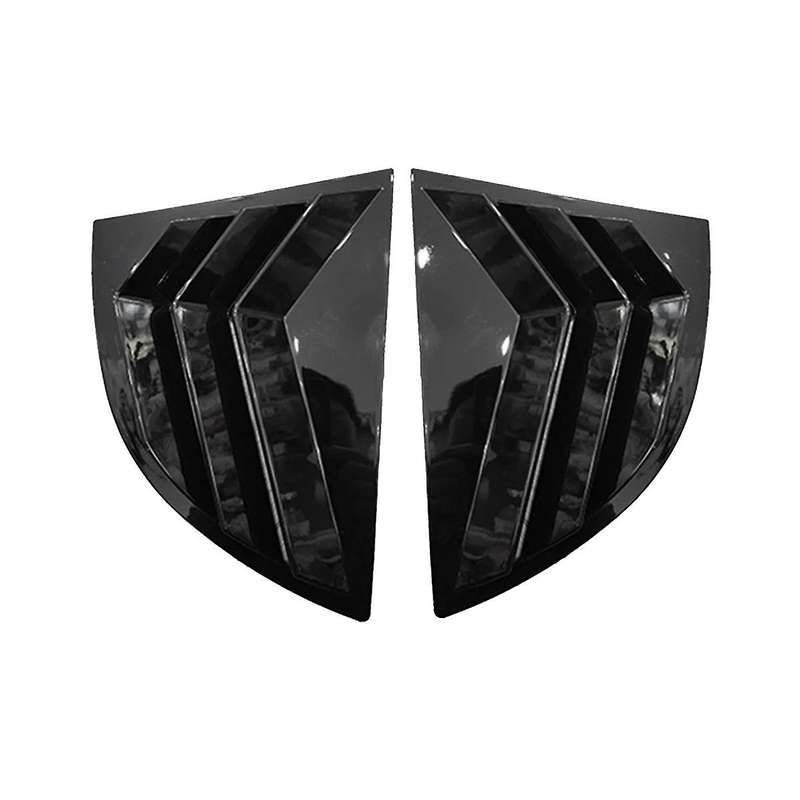 1pair Car Rear Window Shutter Cover Trim for Sedan 8th 2005-2011 Side Louver Trim Panel Vent Sticke