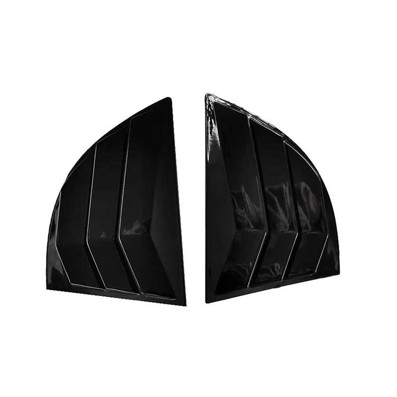 1pair Car Rear Window Shutter Cover Trim for Sedan 8th 2005-2011 Side Louver Trim Panel Vent Sticke