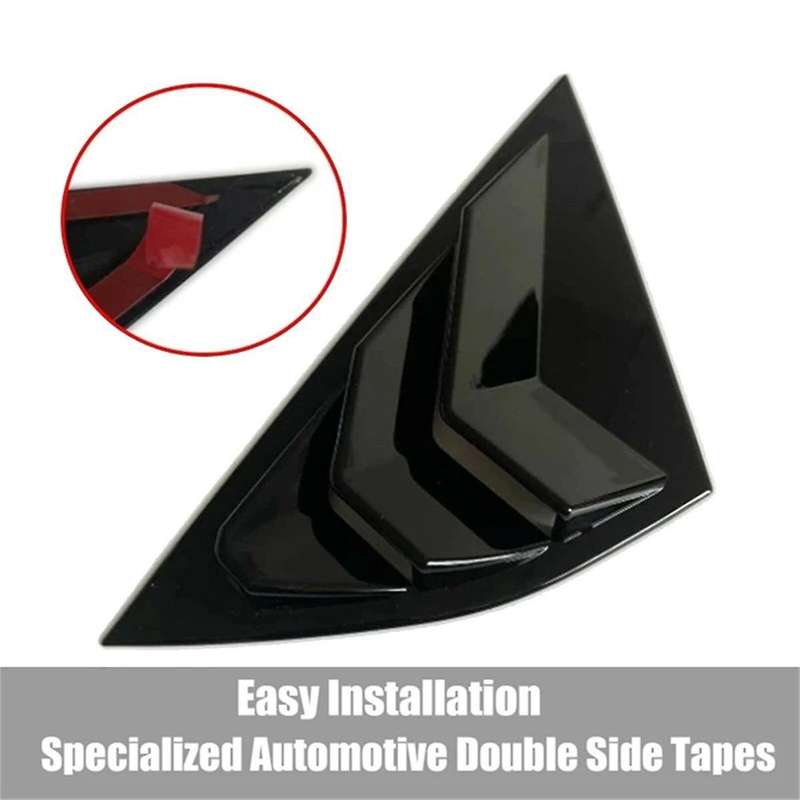 1Pair Car Rear Window Louver Shutter Trim Cover for Mach-E 2021-2023 Air Vent Scoop Shade Decorate