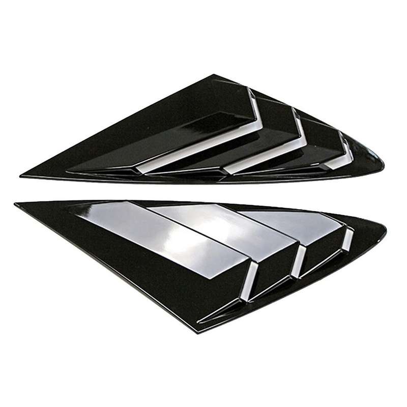 1Pair Car Rear Window Louver Shutter Trim Cover for Mach-E 2021-2023 Air Vent Scoop Shade Decorate