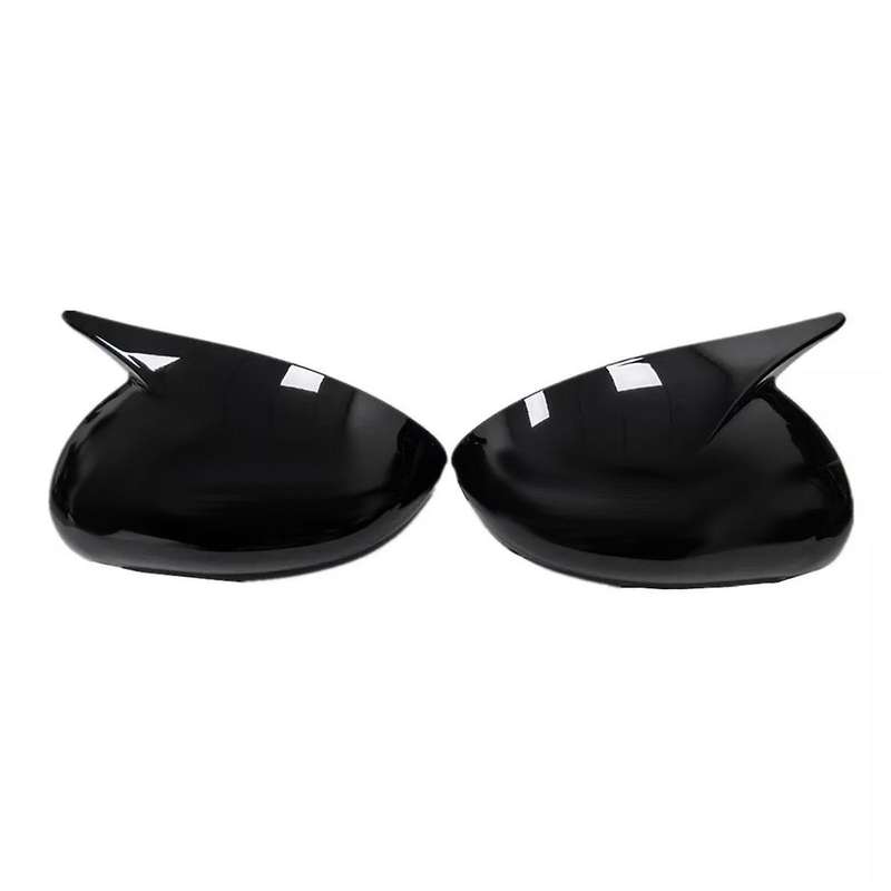 1Pair Car Rear View Mirror Housing OX Horn Trim Cover for 2011-2016 Side Door Mirror Shell Caps Glos