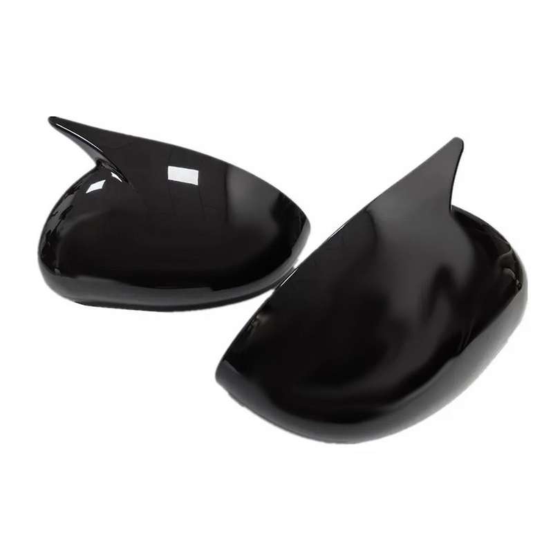 1Pair Car Rear View Mirror Housing OX Horn Trim Cover for 2011-2016 Side Door Mirror Shell Caps Glos