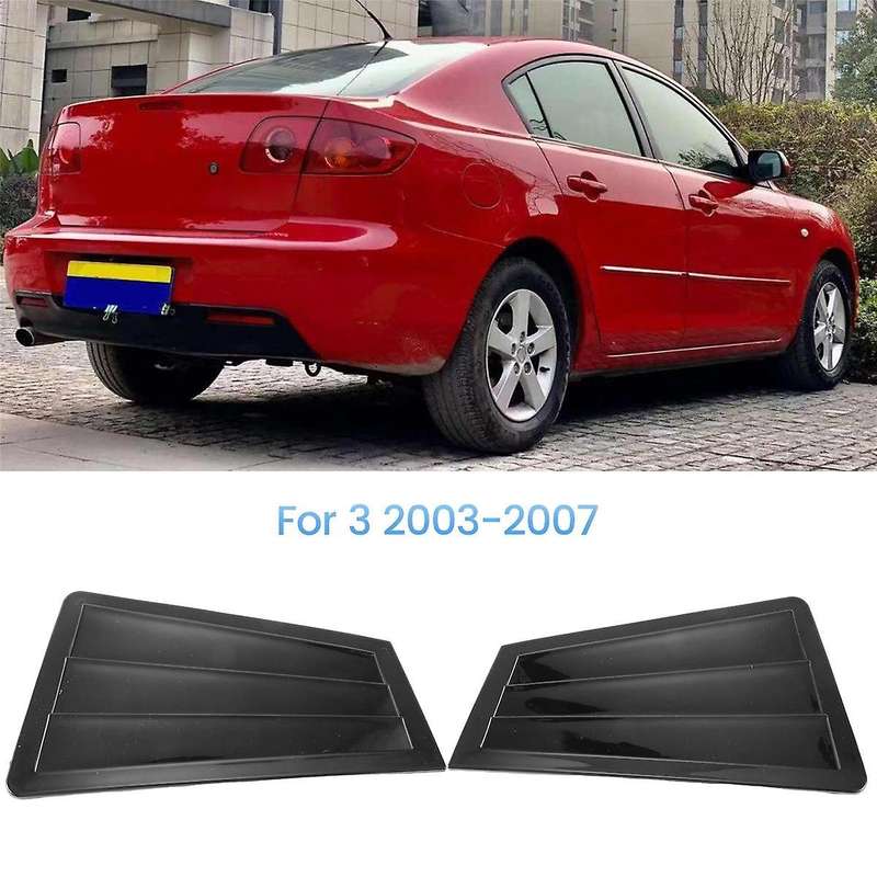 1pair Car Rear Window Shutter Trim Cover for 3 2003-2007 Side Louver Scoop Spoiler Deflector B