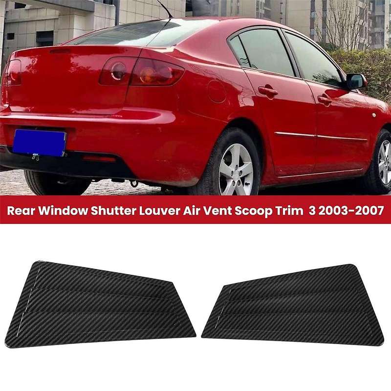 1pair Car Rear Window Shutter Trim Cover for 3 2003-2007 Side Louver Scoop Spoiler Deflector A