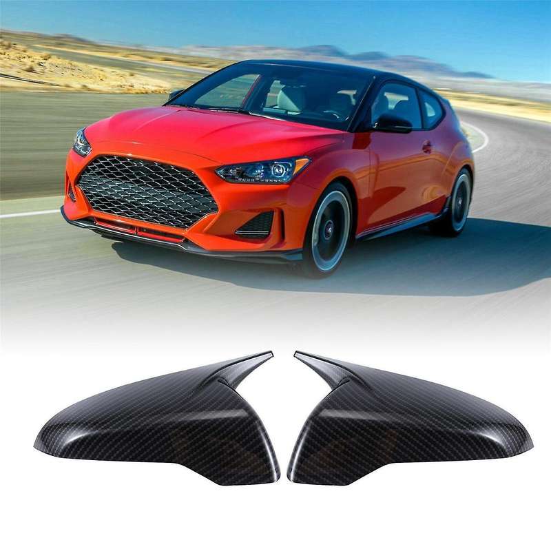 1Pair Car Rearview Mirror Cover for 2018-2024 Ox Horn Side Mirror Shell Reverse Caps Trim Carbon Fi