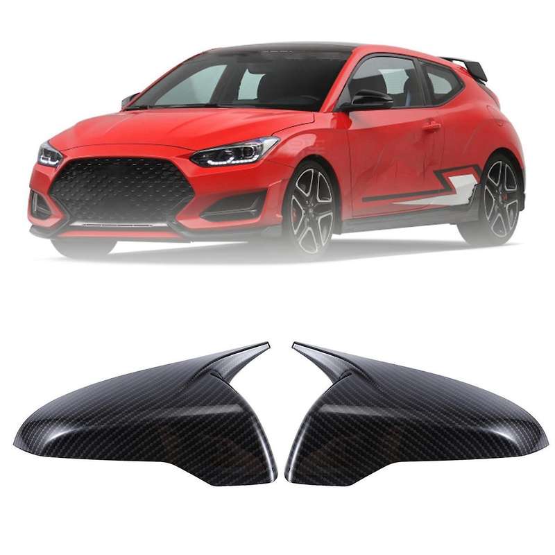 1Pair Car Rearview Mirror Cover for 2018-2024 Ox Horn Side Mirror Shell Reverse Caps Trim Carbon Fi