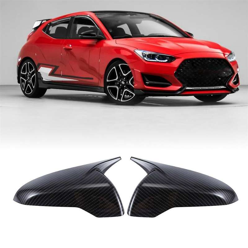 1Pair Car Rearview Mirror Cover for 2018-2024 Ox Horn Side Mirror Shell Reverse Caps Trim Carbon Fi