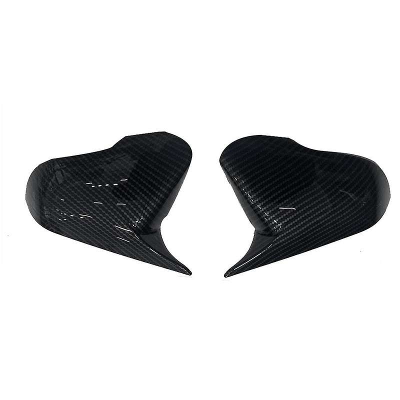 1Pair Car Rearview Mirror Cover Ox Horn Side Mirror Shell for 2015-2019 Reverse Caps Trim Housing