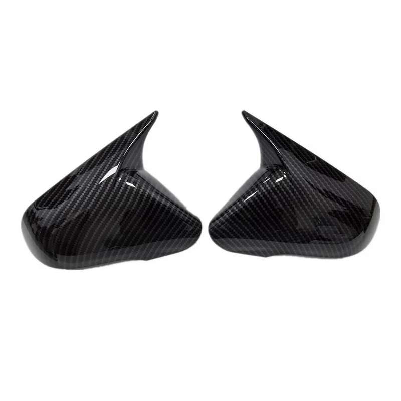 1Pair Car Rearview Mirror Cover Ox Horn Side Mirror Shell for 2015-2019 Reverse Caps Trim Housing