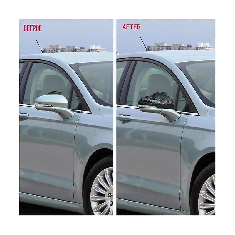 1pair Car Rearview Mirror Cover Trim for Mondeo 2013-2021 Us Version Side Wing Mirror Caps Abs Carbo
