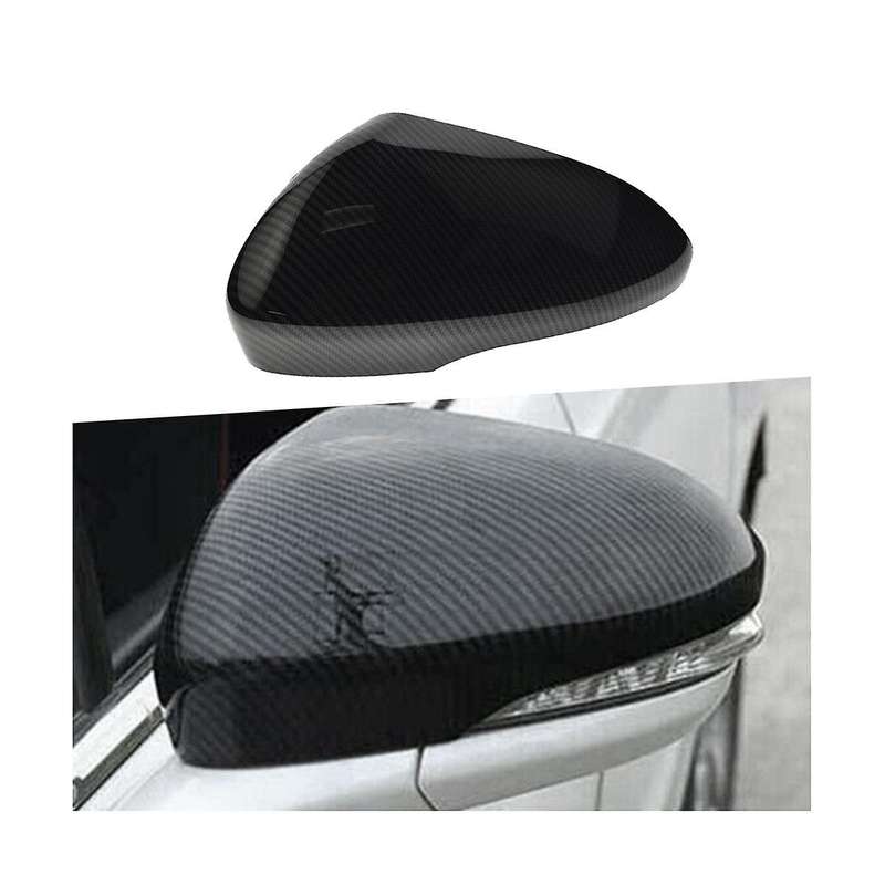 1pair Car Rearview Mirror Cover Trim for Mondeo 2013-2021 Us Version Side Wing Mirror Caps Abs Carbo