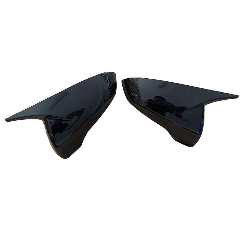 1pair Car Rearview Mirror Cover for 2018-2024 Ox Horn Side Mirror Shell Reverse Caps Trim Glossy Bla