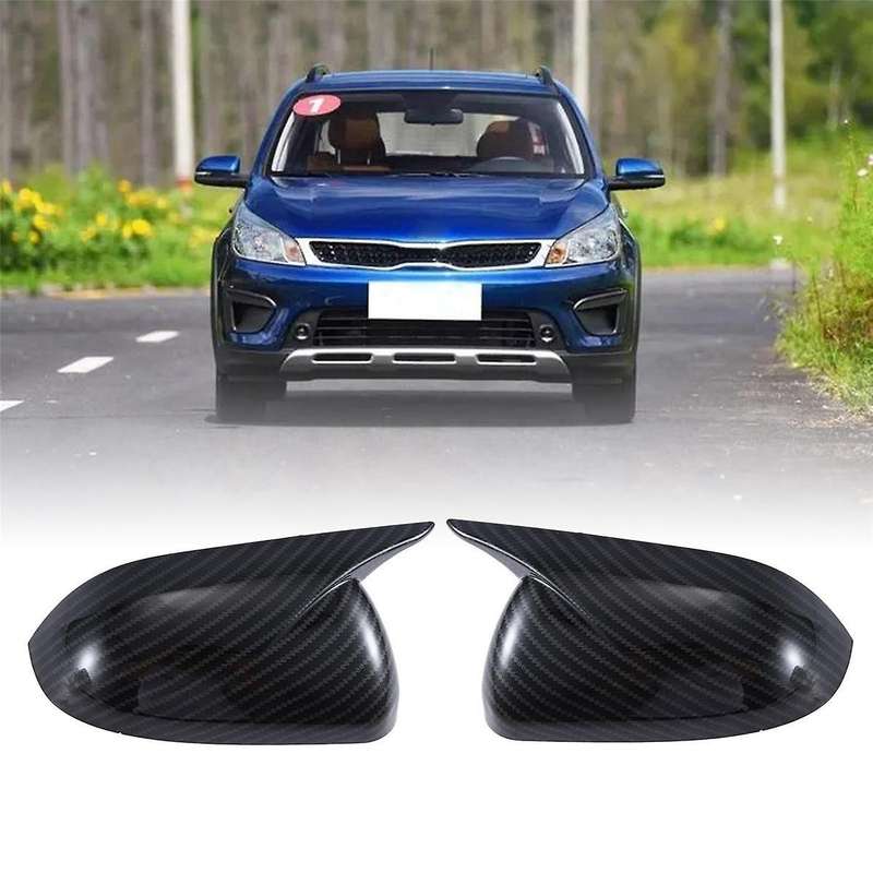 1Pair Car Rearview Mirror Cover for K2 KX 2017-2023 Ox Horn Side Mirror Shell Reverse Caps Trim Car