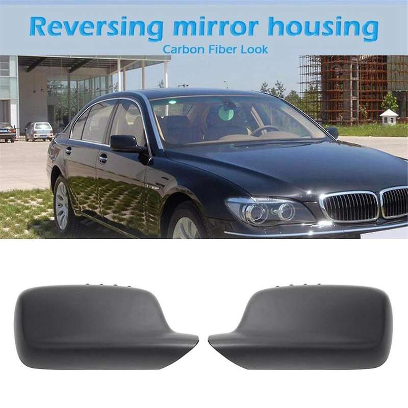 1pair Car Rearview Mirror Covers Trim Caps for E65 E66 E67 E46 Coupe E46 51167074236 51167074235 Bla