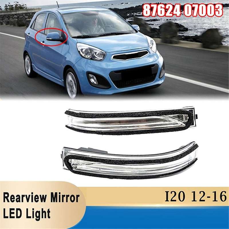 1Pair Car Rearview Mirror Turn Signal Light LED Door Mirror Signal Light for Picanto I20 2012-2016