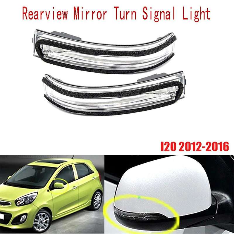 1Pair Car Rearview Mirror Turn Signal Light LED Door Mirror Signal Light for Picanto I20 2012-2016