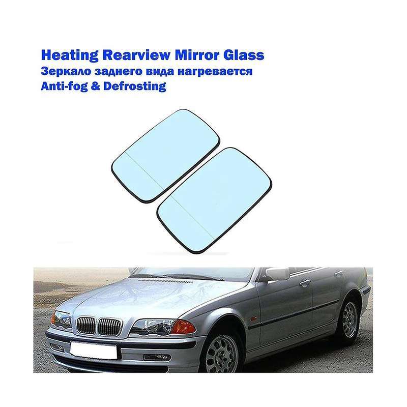 1pair Car Rearview Side Door Mirror Blue Glass Lens Heated for E46 E65 E66 E67 2001-2008 5116702842