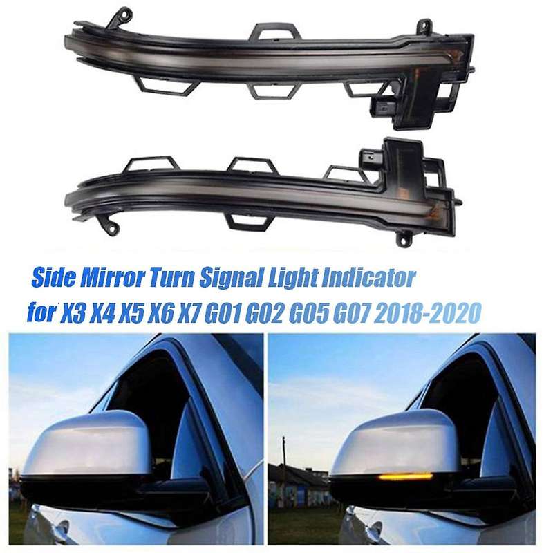 1pair Car Rearview Side Mirror Led Dynamic Turn Signal Light for X3 X4 X5 X6 X7 G01 G02 G05 G07 201