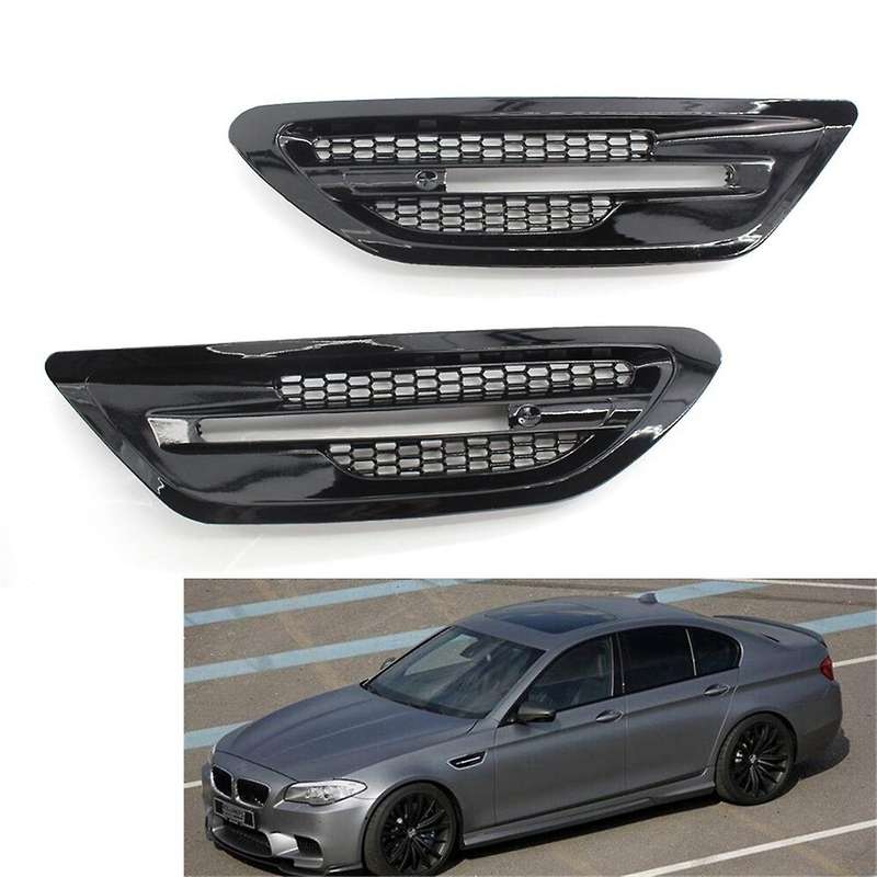 1Pair Car Side Trim Cover for F10 Sedan 5-Series M5 2011-2017 Grille Outlet Frame, A