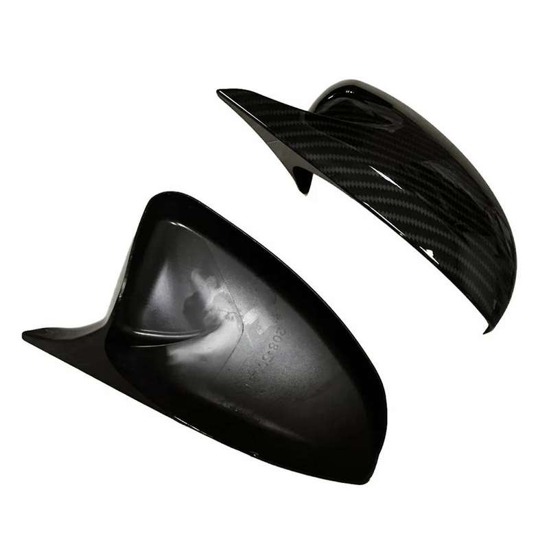 1Pair Car Side Door Mirror Shell Caps for 208 508 2008 2014-2023 OX Horn Rearview Mirror Trim Cover