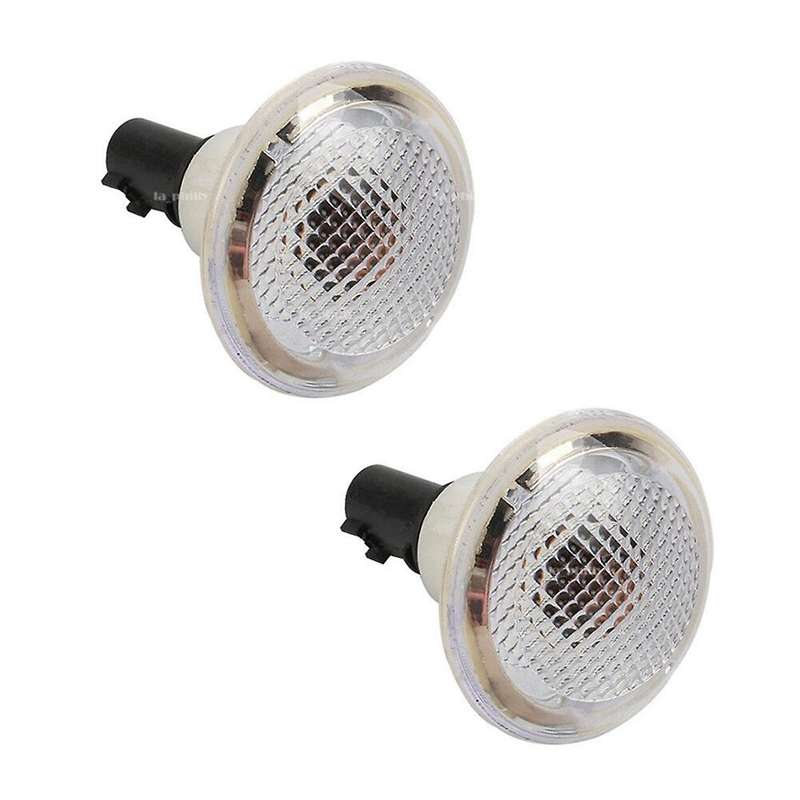 1Pair Car Side Marker Lamp Light Clear White Round for L322 2003-2012 XGB500020