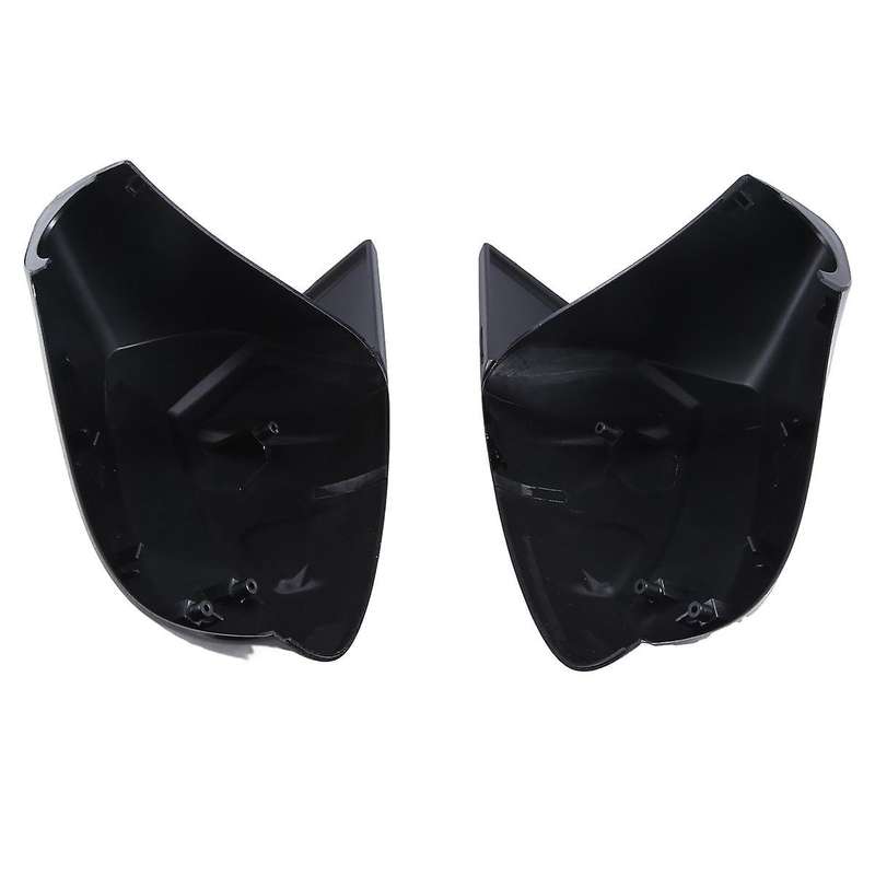 1Pair Car Snap Clip Gloss Black Cow Horn Rear View Mirror Housing Reversing Mirror Housing(LH+RH) f