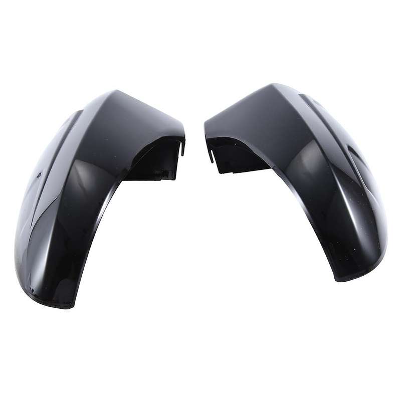 1Pair Car Snap Clip Gloss Black Cow Horn Rear View Mirror Housing Reversing Mirror Housing(LH+RH) f