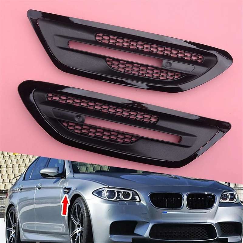 1Pair Car Side Trim Cover for F10 Sedan 5-Series M5 2011-2017 Grille Outlet Frame, B