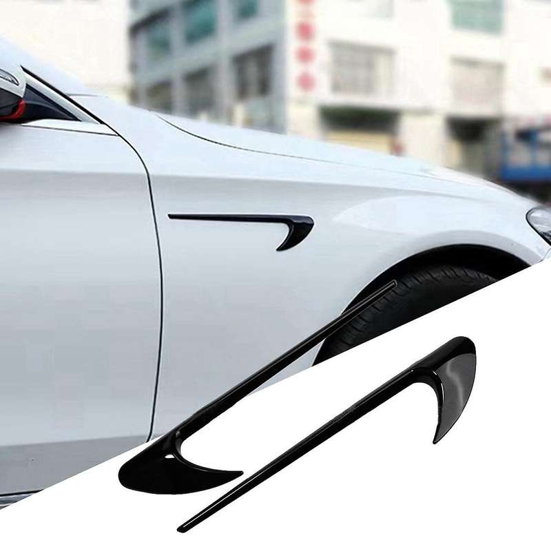 1Pair Car Style Side Outlet Trim for C E GLC Class W205 W213 E63S Blade Sticker C